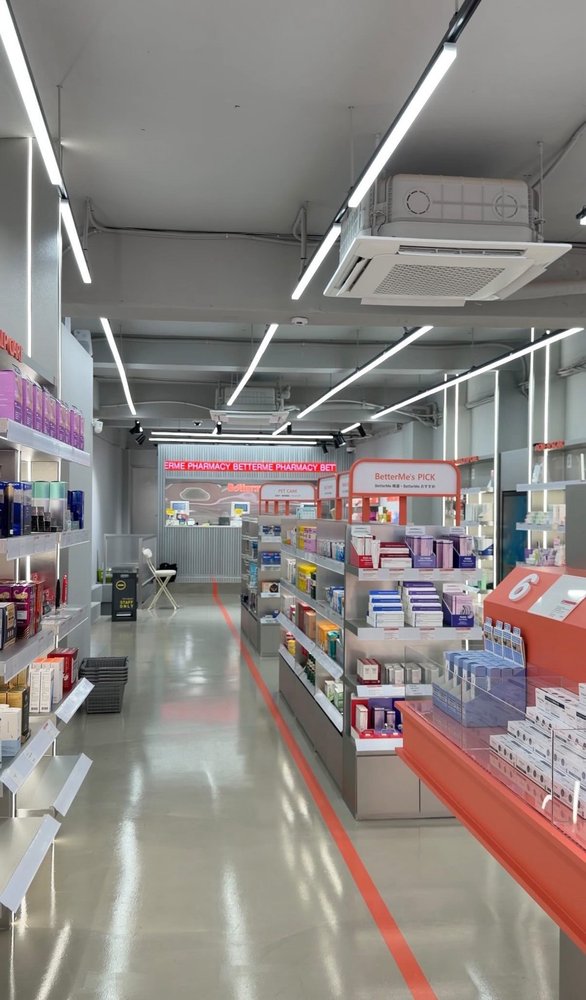 釜山 Better:me 藥局店內商品陳列